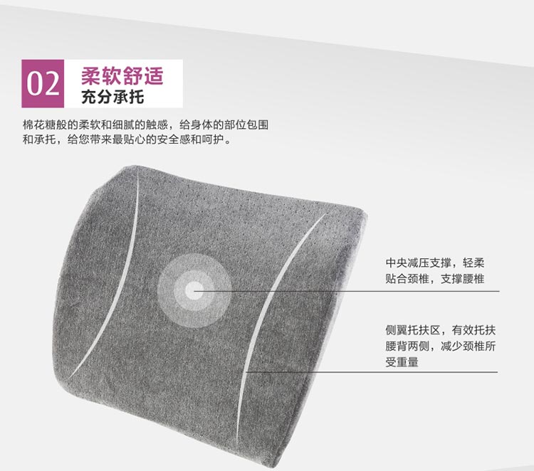 佳爽CY1 親水棉腰靠墊 汽車用辦公室座椅墊 慢回彈記憶護(hù)腰靠背大枕頭 四季皆宜